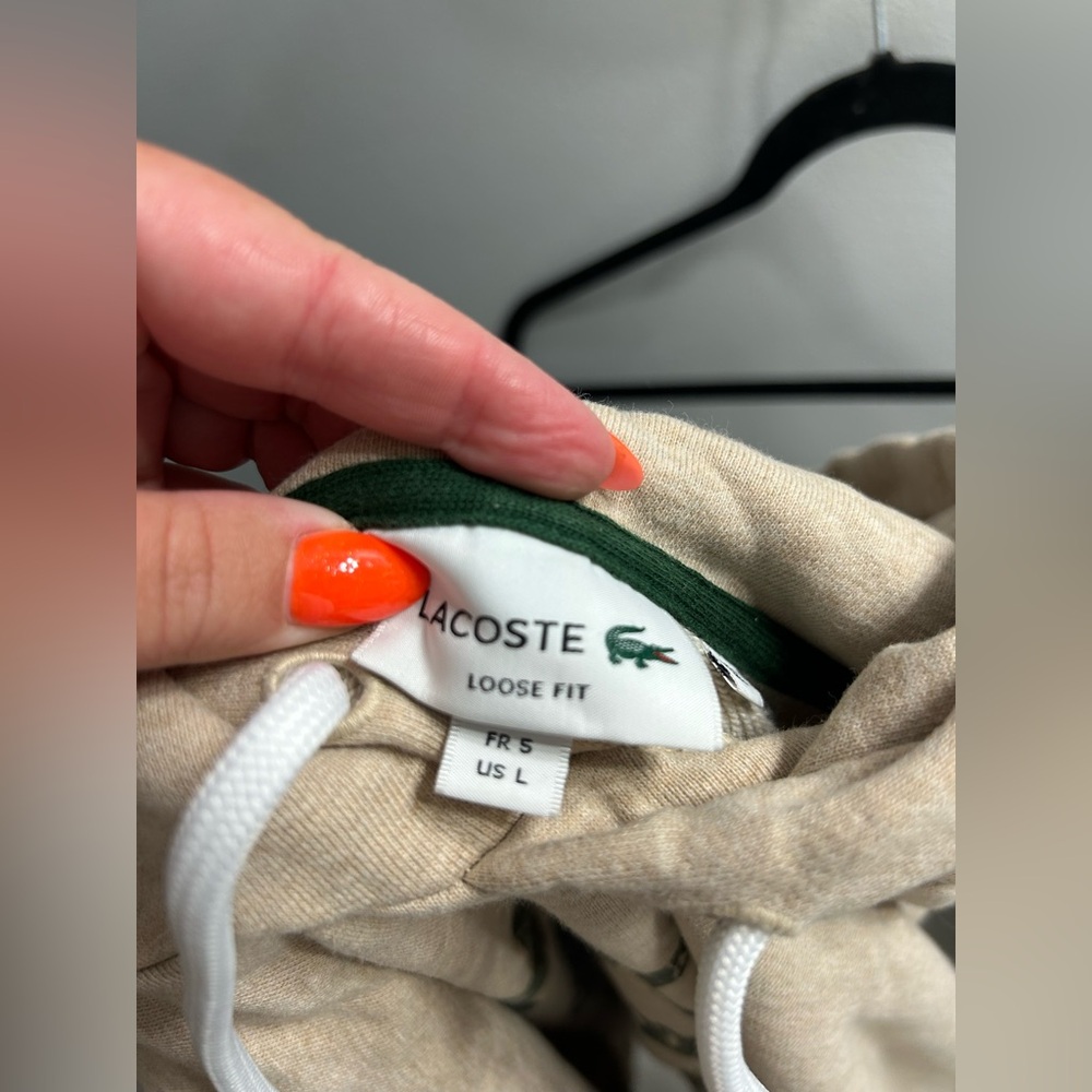 Lacoste Mens Loose Fit Crocodile Hoodie - Picture 6 of 9